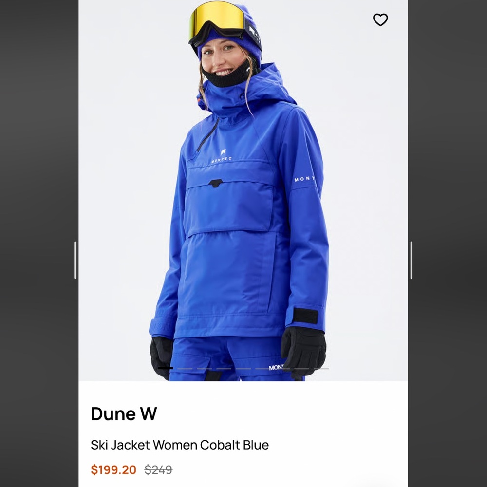 Women's RED dune jacket and fawk bibs see red color like new condition